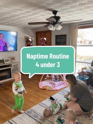 How many times did they knock my tripod over while recording this🫠 #triplets#tripletmom#momtok#sahm#4under3#postpartum#contentcreator#naptimeroutine#naptime#MomsofTikTok#tiktokban#virginia#foryou#fyp#foryoupage