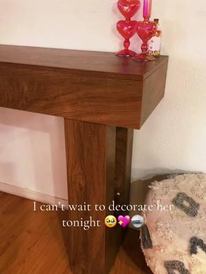 I gave in to TikTok pressure, she cute tho  🥹🪩💖.        #affordablefurniture #affordableconsoletable #consoletable #consoletabledecor #homedecor #homedecorideas #homedecortiktok #homedecoration #homedecoronabudget #homedecorinspo #livingroom #livingroomdecor #livingroominspo #livingroomideas #furniture #furnitureshopping #furniturefinds 