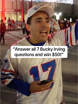 Bucky Irving and the Bucs may have lost but these guys went home winners!! 💰 #buckyirving #tampabaybuccaneers #trivia #billsmafia #NFLPlayoffs #raymondjamesstadium #washingtoncommanders 