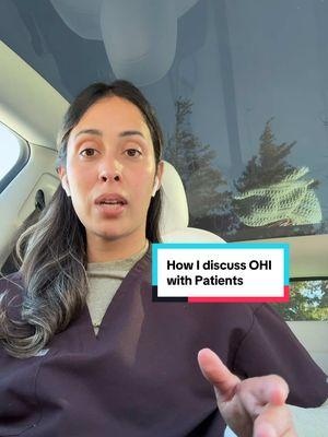 OHI talk with patient ❤️ what other things do you want me to review?  #newgrad #dentalhygienist #dentalhygieneschool #dentalhygienestudent #dentalstudent #rdh #dentist #rda 