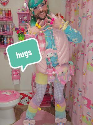 Replying to @cxcaluwwv._  Hugs for everyone 🤗 hope you are all doing well 💗 #hugs #plur #fairykei #jfashion #harajukufashion #pastelfashion 