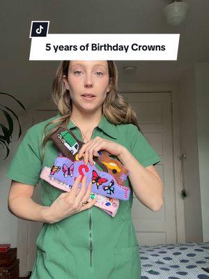 5 years of felt birthday crowns! Thanks @Haley for inspiring me to share these. #handmade #birthdaycrown #felter #diyproject #birthdaydiy #felting #handmadegifts #flowercrown 