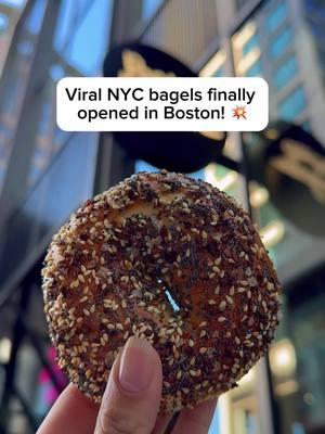 JUST LANDED IN BOSTON! 👀 These viral NYC bagels are finally here! @PopUpBagels are known for their delicious rotating menu of schmears  and perfectly baked crispy bagels. They’ve won Brooklyn’s Bagelfest “Best Bagel” award 2 years in a row and after our visit, we can totally see why! Come taste them for yourself and head there ASAP! 💥🥯 #boston #bostonfoodies #bostonthingstodo #bostonma #bostonhiddengems #bostonrestaurants #bostonfood #bostoneats #bagels