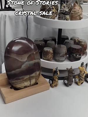 Stone of Stories crystal sale. Picture Jasper, Picture Jasper and more Pixture Jasper!! Table is 25% off tonight. See you at 7pm CST #triplejcrystals ##crystalshop #crystalseller #crystallivesales #crystalcollection #crystalcollector #crystalobsession 