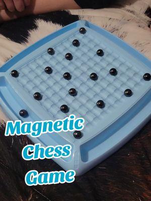 This magnet chess game is easy to play and fun for all ages 😅💙 #magnetchess #magneticchess #familygames #familygamenight #familygame 