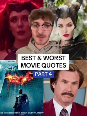 Replying to @Murray Mackay more of the BEST and WORST movie quotes of all time #marvel #dc #thedarknight #joker #gladiator #gladiator2 #finny #movies #movietok #fyp #