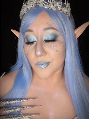 Winter Elf Makeup ❄️🩵 Look created for a collab with @THE GlamSquad Queens💄 Please check out our collab video!  Brand/Product Highlight: @Alora Cosmetics Ambam -Multichrome Highlighter in Moonshine @Jessi K Beauty Discount code: Ambam -Black liquid eyeliner -Contacts on Icy ElliJ Beauty Shift Happens palette (white shade) @Jeffree Star Cosmetics  -Blue Blood Palette -Liquid Lipstick in white (dr*g lord) #winterelfmakeup #winter #her #snowflakemakeup #creativemakeup  #jessikbeautyteam #jessikbeauty #aloracosmetics #ambamunofficialmua 