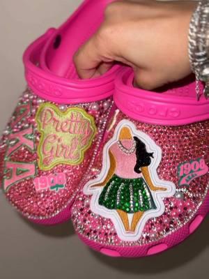 AKA Crocs #symphonystreasures #crocs #bling #blingcrocs #aka #sorority 