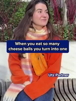 Grandma always told me if I eat too many cheese balls I’d turn into one 🟠🟠🟠🟠🟠🟠 #utz #utzsnacks #cheeseball #humor 