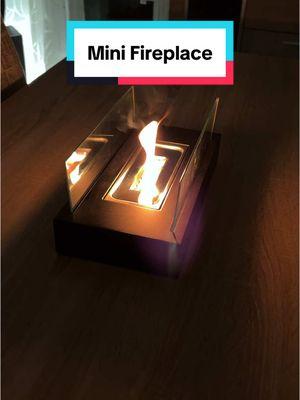 This mini fireplace easily upgrades any room you put it in 😮‍💨 #fireplace #minifireplace #warmvibes #cozyathome #tiktokmademebuyit 