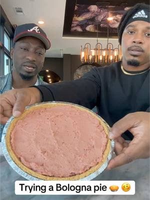 Trying a Bologna Pie 🥧 🥴 #food #bologna #pie #fyp #foryou #atlanta #toofoolee