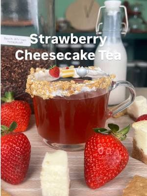 Replying to @Raybuccs I already knew this Strawberry Cheesecake Tea was gonna be a banger 🍓🍰 I can’t wait to make this cold in the summer! 9 outta 10 EASY 🙌🏽🫖 #tea #theteaguy #tearecommendations #teasuggestions #strawberrycheesecaketea #crazyteablends #teatok #fyp 