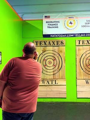 #jorgesanchez & #barton putting in the work!   #community #axethrowing #houston #fyp #watl #trending #funny 