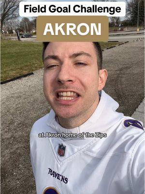 Field Goal Challenge: AKRON Can I walk on to the football field at Akron and make a field goal? #akron #CollegeFootball #zips #mac #stadium #fieldgoal #challenge 