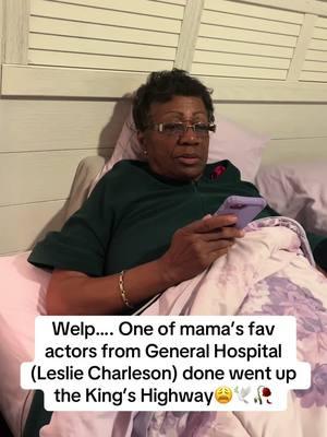 “LES… monica…LES….monica”😂🤦🏽‍♀️ I shoulda known when i said General Hospital she would show out! 😩 Keep mama in prayer yall…  #lesliecharleson #generalhospital #soapopers #thesoaps #abc #webereaved #grieftok #wildfires 