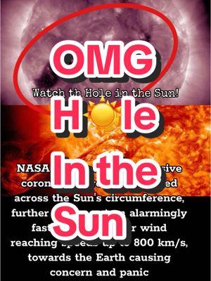 Something new to worry about? #Sun #sunhole #coronalhole #coronal #omg #wtf #holeinthesun 