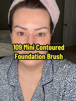 This brush is called the 109 mini contoured foundation brush but you can use it for whatever purpose you’d like. I’ve used it for concealer, cream bronzer and even cream blush. The possibilities are endless really! @BK Beauty Brushes #makeupbrushes #makeupbrush #109 #bkbeauty #ttsacl #MakeupRoutine 