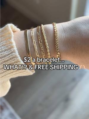 STUNNING 5 pack of bracelets! Only $12 for the pack and FREE SHIPPING!! #bracelet #womensbracelet #stackablebracelets #goldbracelet #goldbracelets 