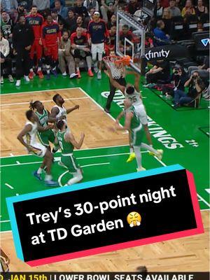 Trey went off last night 🔥 #pelicans #nop #NBA #basketball #tdgarden #trey 