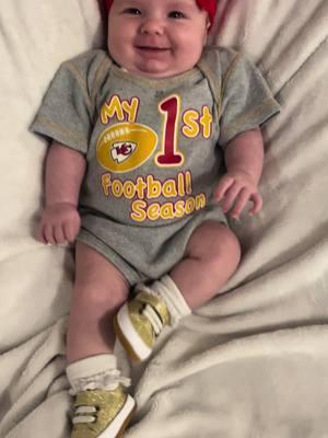 Kirby Christian “KC” is ready to watch her “PaPa Travy” in the playoffs @Travis Kelce #kcchiefs #playoffs #football #traviskelce ##87 #grannysman #cutebaby #biggestfan #fan #fyp #afc #nfl #tightend #mahomes #grannysgirl #Love 