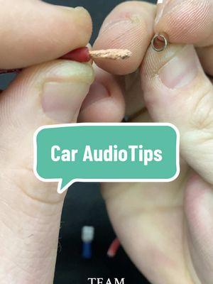 Car Audio tips and tricks on how to get a good connection with a crimp connector##caraudio##DIY##subwoofer##installer##basshead##oldschool##wiring##review##fyp