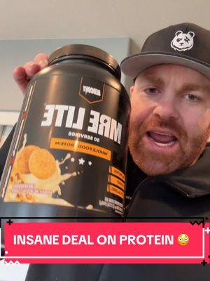 This is easily the best deal you’ll find on protein. I’ve purchased 10+ of these tubs and tried most flavors. Can’t recommend it enough. #gym #fitness #mrelite #redcon1 #protein #gymtiktok #gymrat 