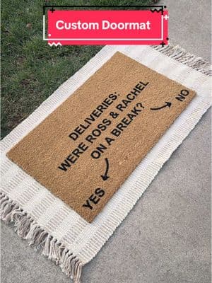 Using this sound to help Heidi + Spencer rebuild their house. 🏠  But, were they on a break? 🤔  #DIY #diydoormat #doormat #doormats #customdoormat #diyproject #diycraft #crafts #funny #friends #homedecor #rossandrachel #handmade #friendsdoormat #decor #friendstvshow #diydecor #funnydoormat #SmallBusiness 