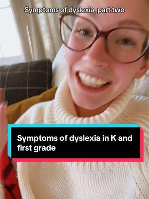 Symptoms of dyslexia in kindergarten and first grade. #dyslexia #JUMPReading #thedyslexiagirl #learntoread #dyslexiasolutions #readinghelpforkids #dyslexiatutor #strugglingreaders #readingtutor #readinghelp #symptomsofdyslexia 