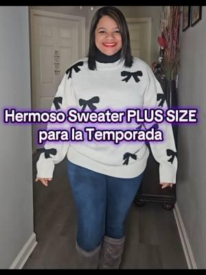 Hermoso y Elegante Sweater Plus Size en 50% Descuento Ahora! #mademyyear #trendingstar #TikTokShop #fashionlookbook #ttslevelup #giftguide #tiktokshopcreatorpicks #tiktokshopjumpstartsale #ropa #ropamujer #sweater #sweaterstyle #sweaterwoman #sweaterparamujer #ropafrio #coolclothes 