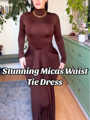 In LOVE! #micasus #micasdress #womensfashion #thatonebroad #tiktkdressgirl #bodycondress #maternitydress #weddingguestdress #rucheddress #longsleevedress #turtleneckdress 