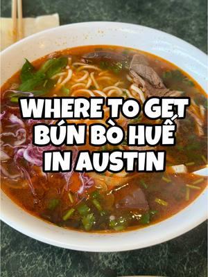 TRYING BÚN BÒ HUẾ FOR THE FIRST TIME 🍲 📍 Tan My Restaurant (no Instagram)  In the states, pho gets lots of love and attention, but it’s spicy cousin, Bún bò Huế does not. I was guilty of that until now and damn, I’ve been missing out because it’s so good!  I got some from Tan My Restaurant and highly suggest y’all check them out. It’s a great soup to warm up during these cold winter days. ❄️  🏷️ #bunbohue #pho #vietnamesefood #austin #texas