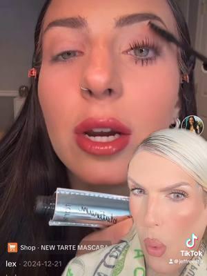 Is the VIRAL @tarte cosmetics lights, camera, lashes platinum mascara Jeffree Star Approved?! 😮‍💨 #jeffreestar #makeupreview #mascara #tarte #beautytips #makeup #fyp #duet w @lex  