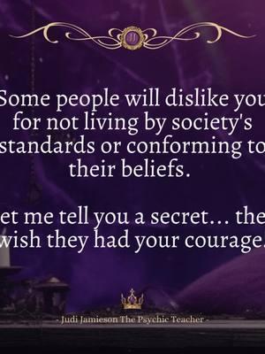 Feeling me? Like, comment, or share to inspire others. These posts are meant to give you a loving kick in the ass to tune into your true power, potential, and worth so you can live a better life. . I teach intuition and psychic development so you can develop, strengthen, and properly apply your gifts in every area of your life to not only create but live an amazing life. . My teaching style is straight to the point without all the time-wasting bologna and fluff… with a loving soul-sister ass-kicking in the mix. . If you are ready to take your life and your gifts (by the balls) to a whole new level…. I’m your girl! . Go to the link in my bio for more in-depth free content. . You are worthy and deserving of every single one of your dreams, do not allow anyone to tell you differently. . Judi The Psychic Teacher (Empath - Psychic - Witch) . #empathhealing #empathsurvivalguide #psychicdevelopmentclass #channelingspirit #channelingwhitelight #spiritguidedlife #spiritguidesmessage #knowyourpotential #babywitchtips ? P.S.: BEWARE OF SCAMMERS impersonating me. I stopped doing readings years ago and focused on teaching because it’s way more empowering and impactful teaching vs giving a quick reading.