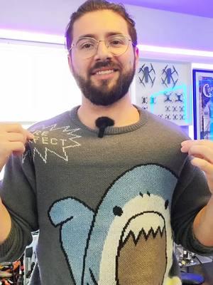 My favorite item I've gotten off the TikTok shop #shark #sharksoftiktok #sweaterweather #sweater #moreperfect #jeffthelandshark #asherthealchemist 