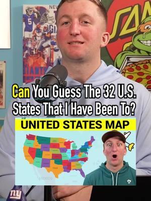 Which 32 States Has Brian Been To?! Can You Guess? #fyp #usa #travel #america #states #map #funny 