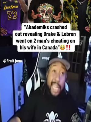 Dj Akademiks crashed out revealing that Drake and Lebron James went on 2 man missions in Toronto Canada after Drake leaked his “fighting Irish” freestyle . Allegedly Drake supplied the woman and Lebron cheated on his wife savanna James. This is ironic because Lebron was seen dancing to Kendrick Lamar’s viral diss record “they not like us” which ended Drake and Lebrons friendship. #drake #drizzy #drizzydrake #kendricklamar #kdot #lebronjames #kingjames #akademiks #fyp 