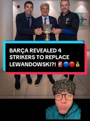 The 4 STRIKERS Barça Want To Sign.. #fyp #fypシ #fcbarcelona #barca #lewandowski #laporta #transfernews #transfermarkt #haaland #isak #gyokeres #sesko #viscabarca #ElClasico #footballtiktok #soccertiktok #barcelona #barcafanns #xyzbca #viral 