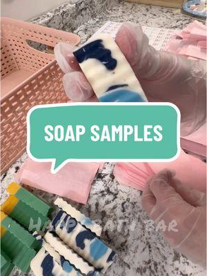 Packing up some cute little soap samples! Get a free sample with every order—leave a note at checkout if you have a specific scent in mind that you’d like to try. #happybathbar #handmadesoap #vegansoap #soapsamples #SmallBusiness #soapbusiness #freesamples 