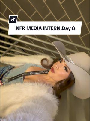 Day 8 of my NFR media intern journey🤍  #nfr #vlogs #womeninsports #foryoupage #nationalfinalsrodeo #rodeo #mediaintern #marketing #internship 