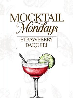 ✨ It's #MocktailMonday ✨ This week, we’re keeping things fresh and fruity with a strawberry daiquiri mocktail. Sweet, tangy, and perfect for any occasion, it’s a sip of sunshine in the middle of winter. Strawberry Daiquiri 🍓 2 oz (60 ml) Strawberry Reàl 1 cup frozen strawberries Splash of lemon-lime soda Juice from 1/2 a lime Directions: Rim a glass with sugar and lime zest. Blend ingredients together and garnish with a lime wheel. #mocktail #strawberrymocktail #strawberrydaiquiri #dryjanuary #easymocktailrecipes