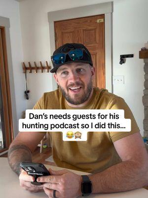 Anyone have any cool hunting stories?? 😅🙈 Dan needs you on his podcast! Lol #nomadicoutdoorsman #huntingpodcast #hunter #hunting #hunt #couplecomedy #huntinghumor 