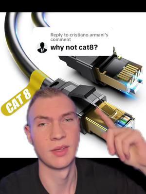 Replying to @cristiano.armani #greenscreen The poert on your PC doesn't support more than 10G. CAT8 Ethernet has very little use cases due to the cost and compatibility concerns. #cat8 #ethernet #gamingpc #pcsetup 