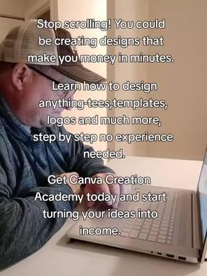 Ready to take your creativity to the next level? The CCA teaches you step by step how to create stunning designs for tees, digital products, and much more even if you never designed before. Whether you want to start a side hustle,build a business or just express your creativity. This is your sign. Don't wait, your first successful design could be just a few clicks away. Go to my stan store get the course and free guide to start now. #digitalproducts  #canvacreationacademy  #createandsell  #juststart 