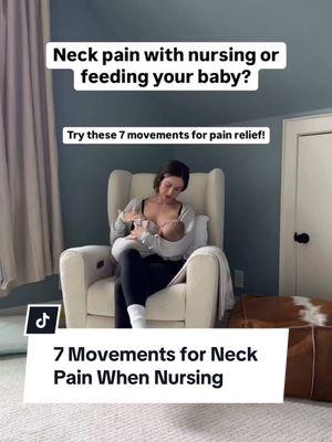 Nursing neck leaving you in pain? Yea me too 🙋‍♀️ As a mom going through the early weeks/months of raising a newborn, you spend a TON of time looking down at your baby. Whether it’s from nursing or bottle feeding — your neck and upper back deserve some TLC ❤️ These movements are designed to help release muscular tension in the neck, shoulders and upper back, as well as introduce some gentle stability to help with maintaining better posture while feeding. You can find movements like these in more in my Movement Through Early Postpartum program because healing your body postpartum is more than just your pelvic floor & core — it’s about restoring full body mobility and strength so you can move through motherhood without pain 🙌 Click the link in my bio to join today! #postpartumrecovery #breastfeeding #bottlefeeding #postnatalrecovery #pelvicfloorfitness