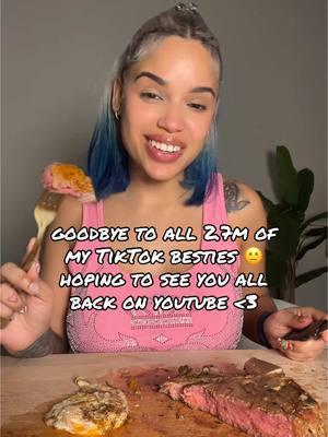 actually very upset but ik i’ll see yall back on youtube so im not stressing! (YT: vanessa lynn)#steak #steaktok #tiktokban #january19 #vanessalynn 