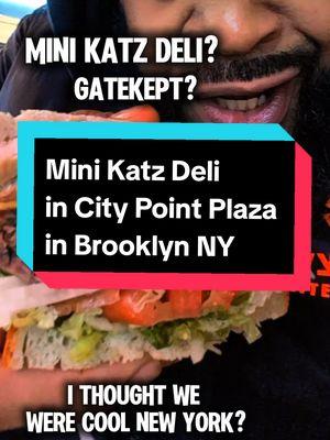 Y'all thought I wouldn't find out? 😂  While making content at City Point in Downtown Brooklyn, I randomly stumbled upon a miniature Katz's Delicatessen inside DeKalb Market Hall. Y’all tried to gatekeep the OG Katz’s from me, and I found it. Now, you try to gatekeep this mini version too? Not today! Naturally, I had to grab a turkey and brisket combo sandwich (felt like double meat to me), added some cheese (yeah, I know it’s not kosher—don’t come for me), onions, and tomatoes. And let me tell you, it slapped! Same legendary deli vibes, just downsized for your convenience. You can’t stop me from finding Katz’s greatness—keep gatekeeping, I’ll keep finding! #KatzsMiniDeli #CityPointBrooklyn #GatekeepingFood #JewishDeli #BrisketSandwich #FoodieFinds #Caresnone 