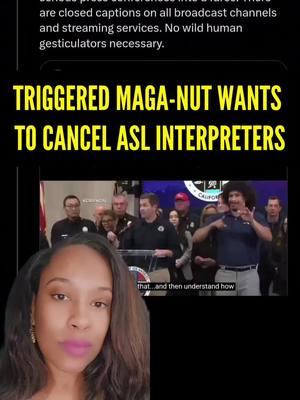 Of all the things to be triggered by during a horrific disaster, this MAGA-nut was frothing at the mouth over sign language interpreters at the LA wildfires press conference. The hatred of seeing Black or Brown faces in spaces is so deep that a whole nother community gotta catch a stray. UNHINGED! #ReecieColbertShow 