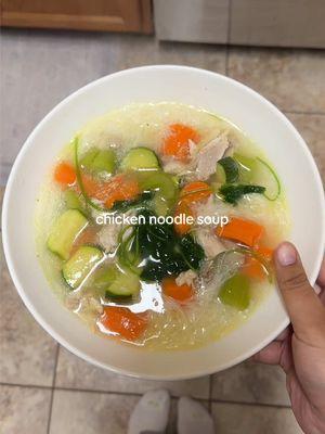 a little chicken noodle soup but Mexican but with pho noodles 🤪 so yummy and cozy! #chickensoup #chickennoodlesoup #chickensouprecipe #caldodepollo #caldo #pregnancycraving #winterrecipes #winterdinner #soupseason 