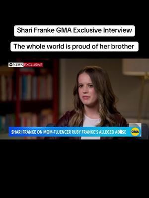 Shari Franke’s Good Morning America exclusive interview part 2.  Shari discussed her book The House of My Mother. She also said the whole world is proud of her  youngest brother who escaped from Jodi Hildebrandt‘s home on August 30, 2023, leading to the arrests of Ruby Franke and Jodi Hildebrandt. ##sharifranke##interview##book##rubyfranke##thehouseofmymother##8passengers##kevinfranke##chadfranke##jodihildebrandt##truecrime##truecrimestory##shocking##rubyfrankearrested##goodmorningamerica##greenscreenvideo##fyp