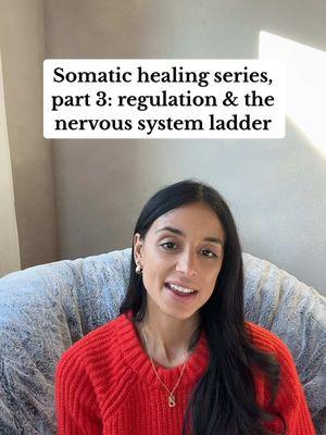 Somatic healing series, part 3: regulation & the nervous system ladder #somaticexperiencing #nervoussystem #nervoussystemregulation #somatichealing #polyvagaltheory  #somaticpractitioner